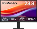 LG 24U421A-B 24-Inch Desktop PC Screen – VA Panel FHD Resolution (1920 x 1080), 5ms 100Hz, HDR 10, sRGB 99% (CIE1931), Tilting, Curved 1500R, HDMI 2.0, USB-C (15W)