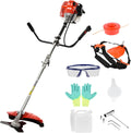 Weed Trimmer Gas Powered,52cc 2-Stroke Gas String Trimmer,2 in 1 Backpack Grass Trimmer Lawn Mower 2024 Upgraded Trimming Tool for Weed Brush Straight Shaft 2-Cycle Gas Trimmer[from US Fast Arrival]