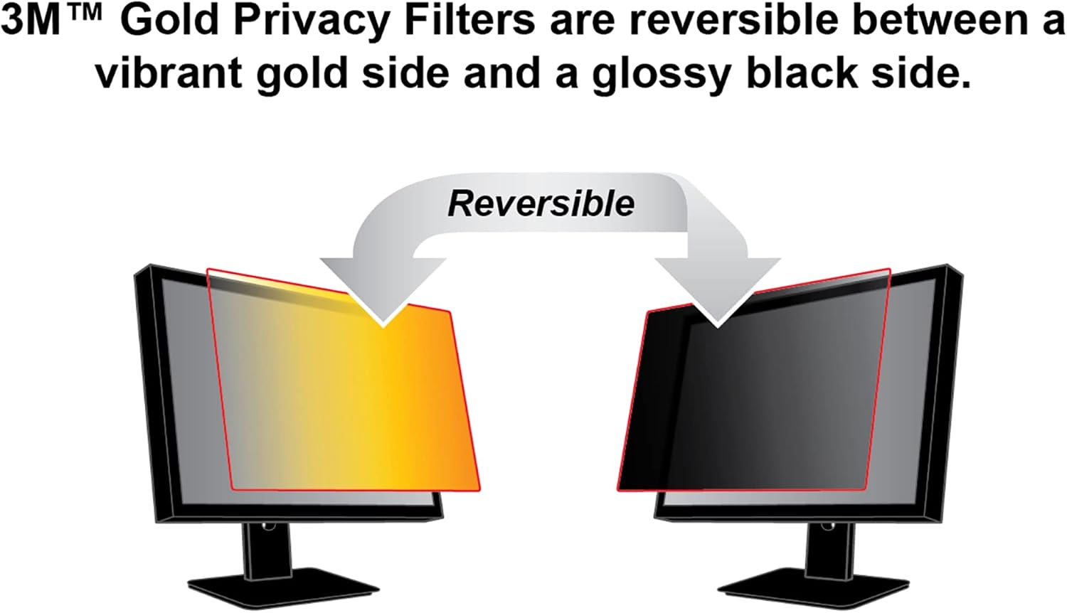 GF240W1B 3M Gold Frameless Privacy Filter For 24inch Widescreen Monitor, 16:10 Aspect Ratio