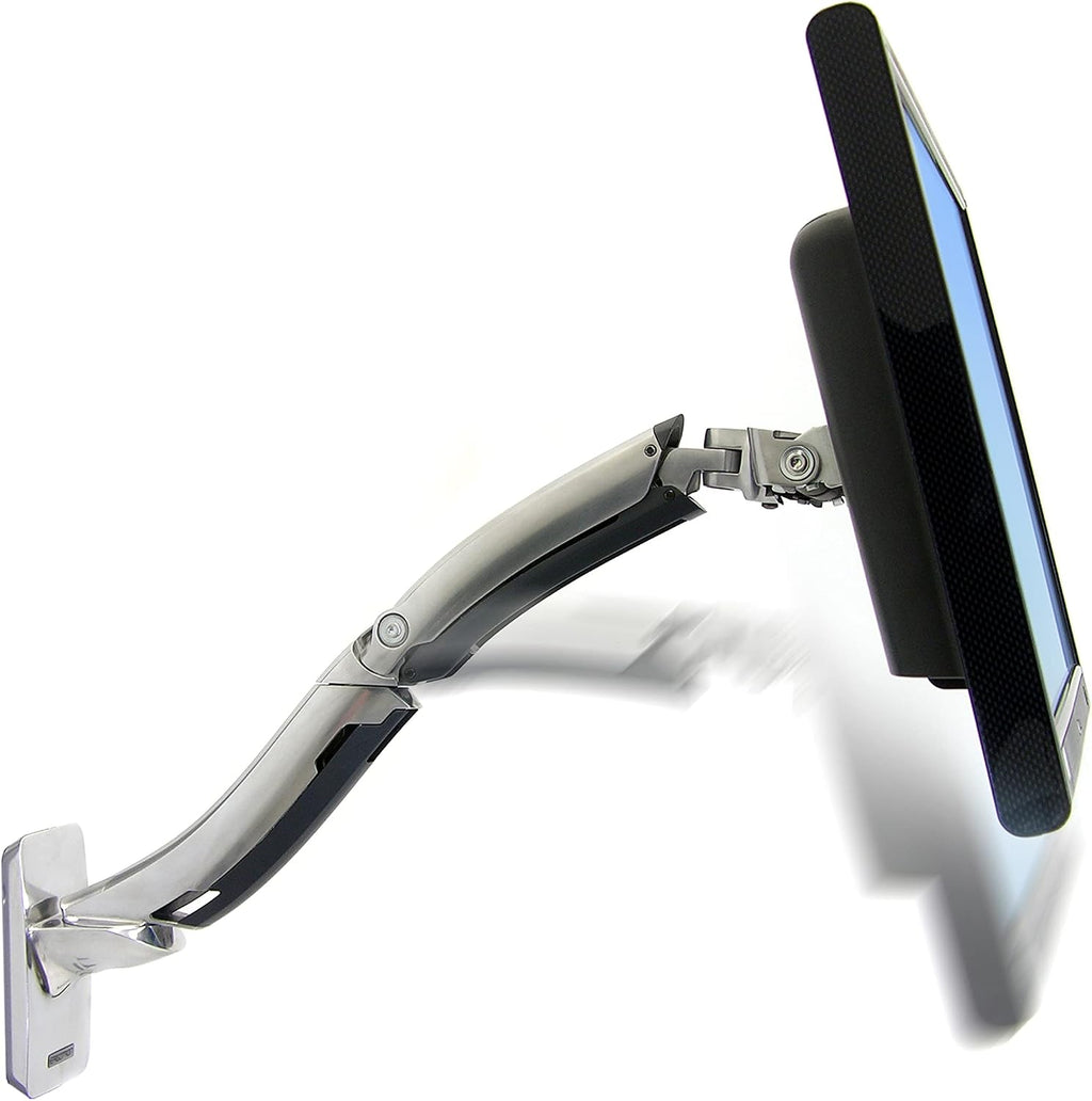 Ergotron – MX Single Monitor Arm, VESA Wall Mount – for Monitors Up to 42 Inches, 14 to 30 lbs – Polished Aluminum