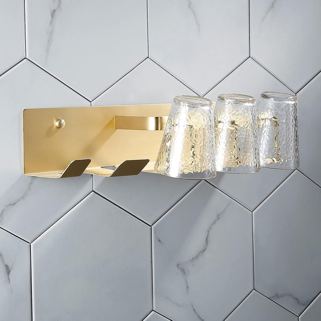 Bathroom Shelves All Copper Brushed Gold Towel Rack Bar Rail, Simple and Light Luxury Bath Towel Rack, Bathroom Bathroom Rack, Hardware Pendant Set (Color : Hairdryer Three Cup Holder)