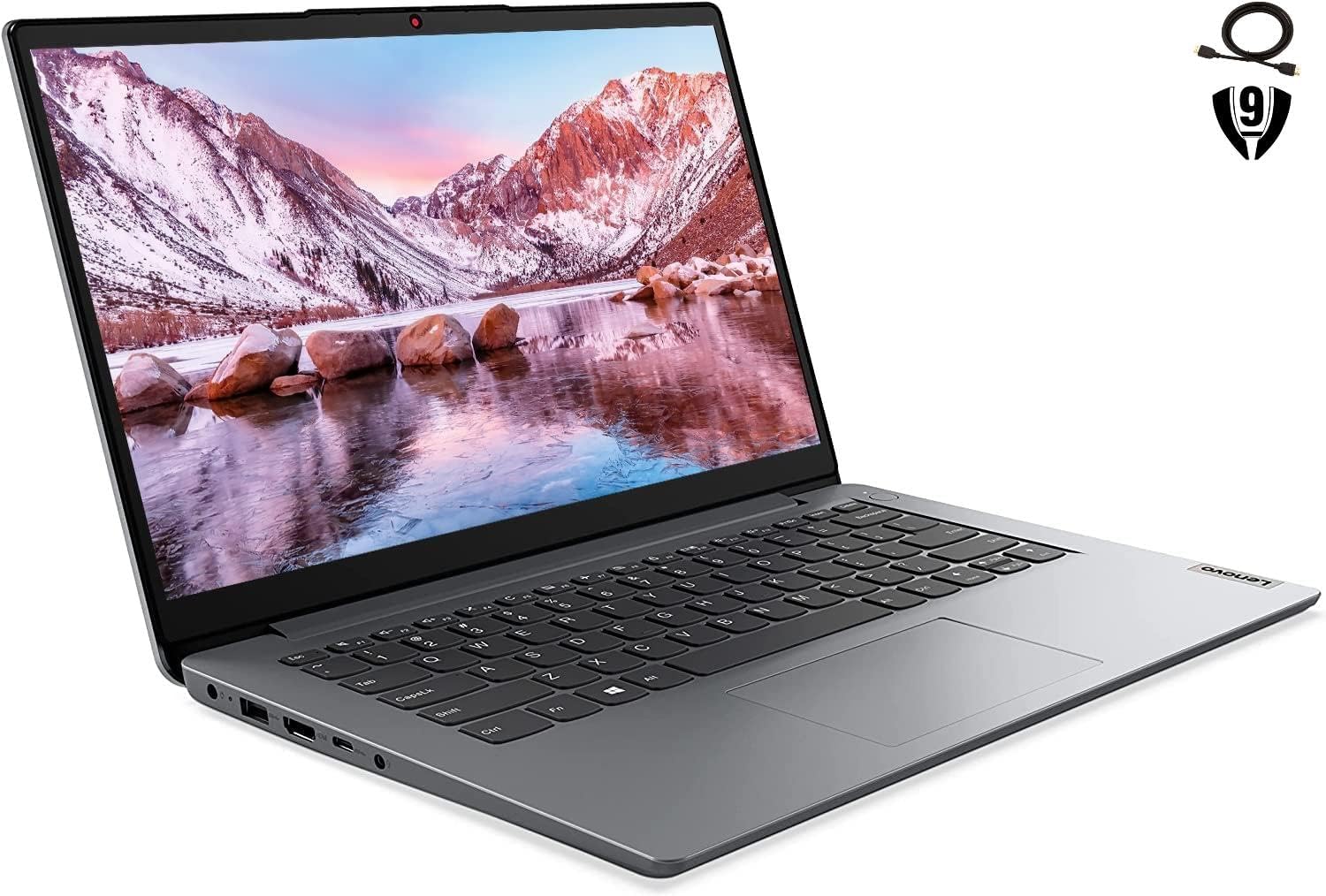 Lenovo IdeaPad 1i 14' HD Laptop with Office 365, Intel Core i3-1215U 6-Core Processor, 12GB RAM 256GB SSD, SD Card Slot, WiFi, Bluetooth, Windows 11 Pro, Gray