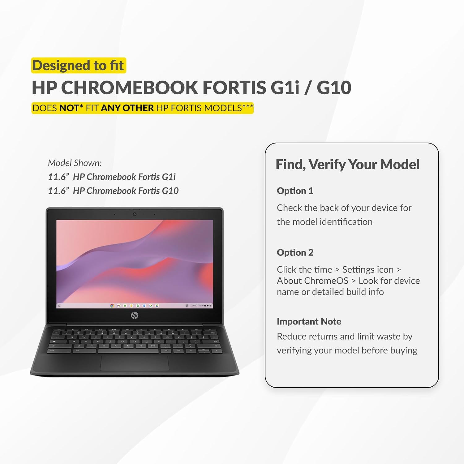 UZBL Air Hard Shell Case for HP Chromebook Fortis G1i / Fortis G10, Student-Proof K-12 Protective Clear Cover (30-Pack)