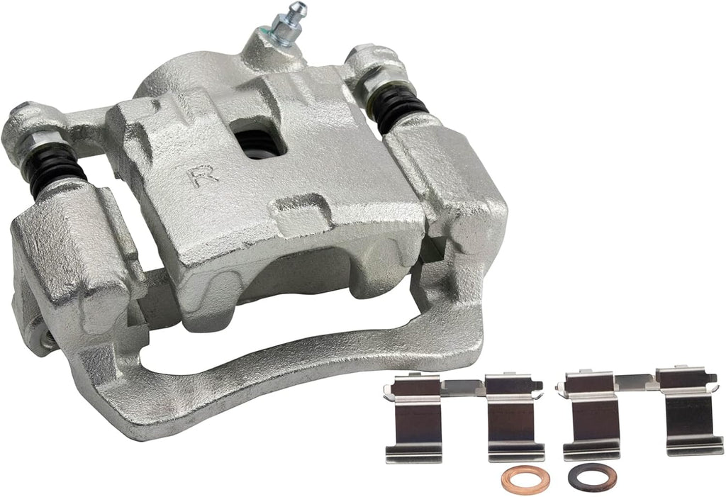 TRQ Rear Brake Pad and Rotor Set Ceramic Rotors Calipers Compatible with 2009-2013 Subaru Forester 2008-2014 Impreza