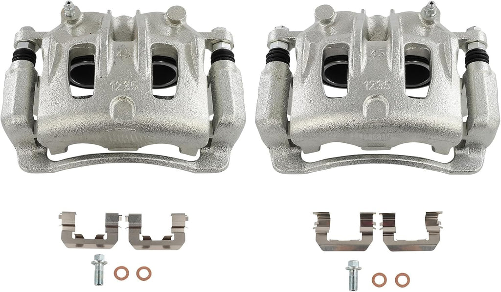 AUTOMUTO Front Left & Right 19B3211 19B3210 Disc Brake Calipers Assembly With Bracket Fit For 2007-2009 2013-2016 for Hyundai for Santa Fe,2013-2016 for Hyundai for Santa Fe XL [2PCS]