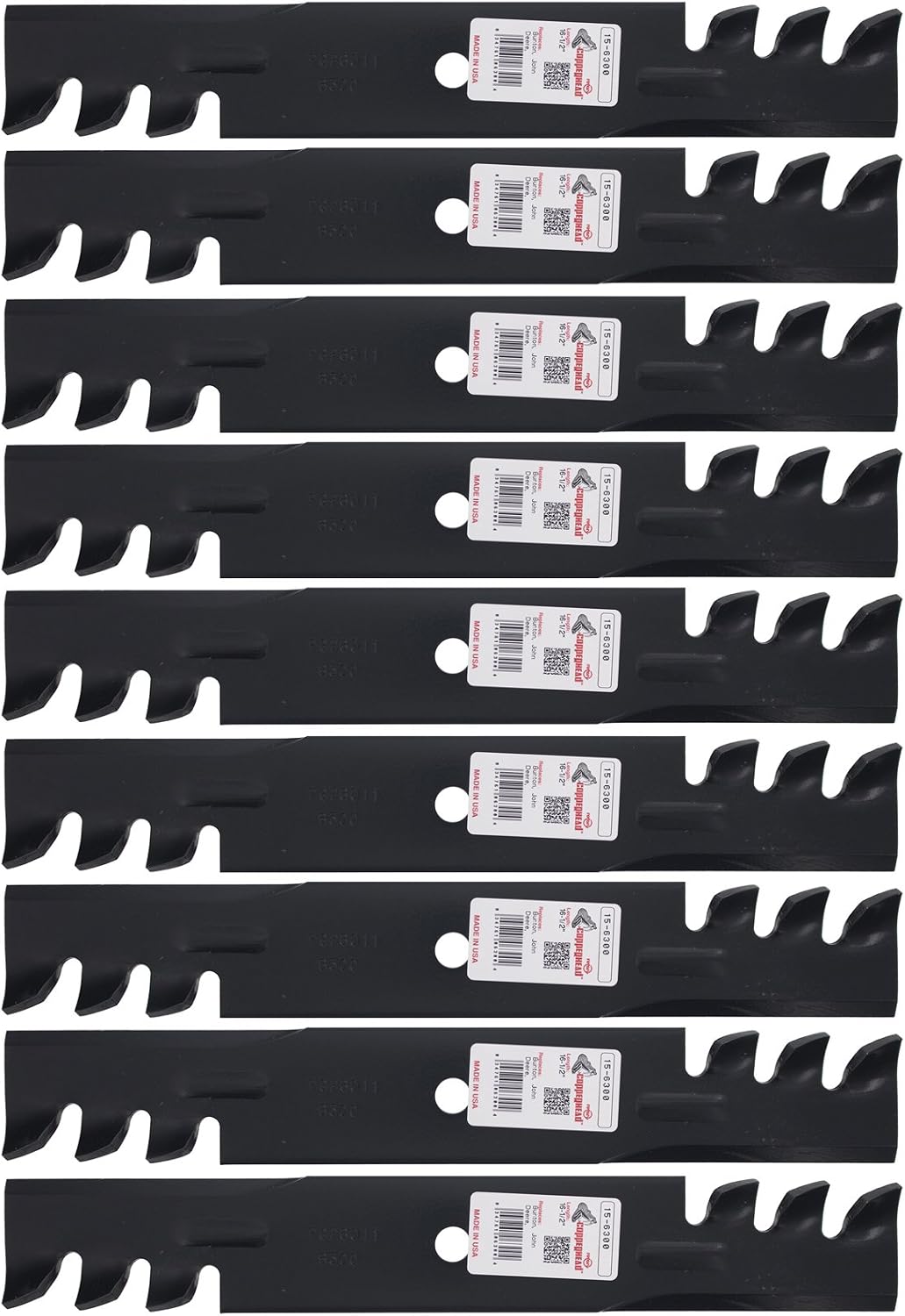 Rotary 6300 Mower Blades for Bad Boy Bunton Scag Snapper 16-1/2' Length 2-1/2' Width .204' Thickness 5/8' Center Hole Fits 32in. 48in. Deck