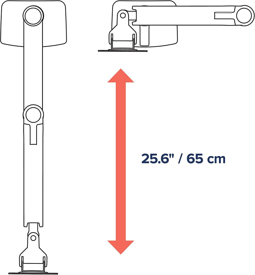 Ergotron – LX Vertical Stacking Dual Monitor Arm, VESA Desk Mount – for 2 Monitors Up to 24 Inches, 7 to 20 lbs Each – White