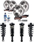 Detroit Axle - 14pc Brake Struts Kit for 2007-2009 Ford Expedition Lincoln Navigator Brake Rotors Ceramic Brakes Pads Ready Suspension Struts Front and Rear Replacement [w/o Electronic Suspension]