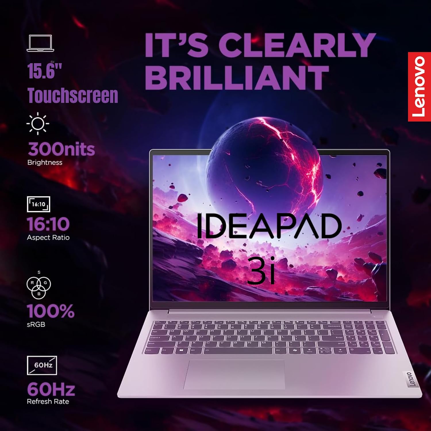 Lenovo 15.6' FHD Touchscreen IdeaPad 3i - Office 365 for The Web - Intel Core i3-12GB RAM - 256GB Storage - HDMI - Windows 11 w/o Earbuds