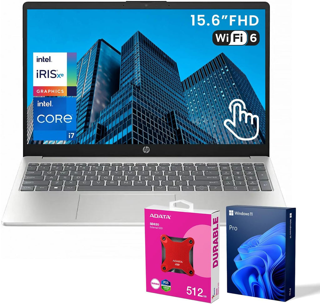 HP 2025 Essential 15 Premium Next Gen AI Copliot Business Laptop, 15.6' FHD Touchscreen, Intel i5, 8GB RAM, 512GB SSD, Wi-Fi 6, USB-C, Win11 Home, Lunar Gold (Renewed)