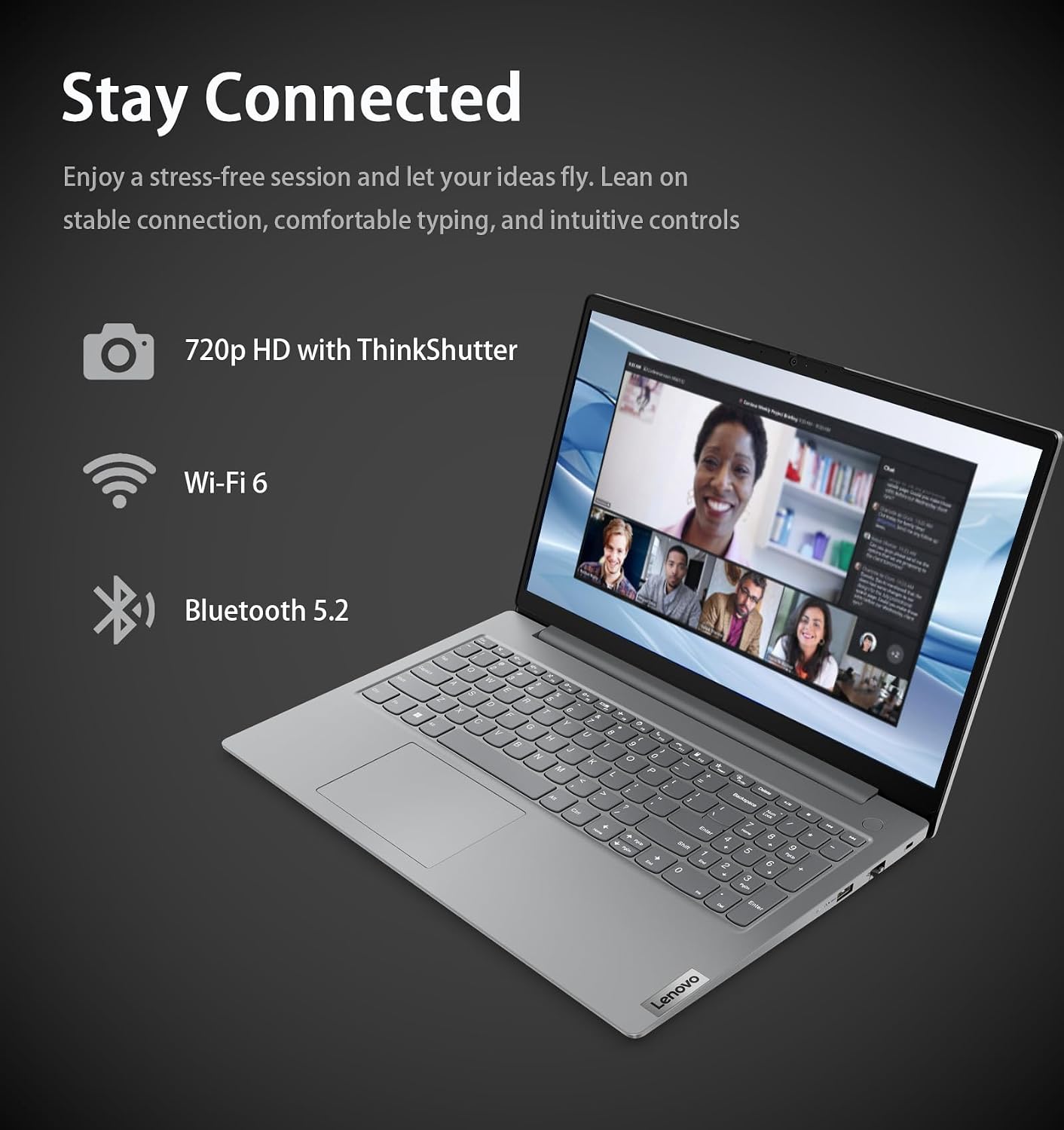 Lenovo Laptop Computer for Home, Student, Business (15.6' FHD, AMD Ryzen 5 7520U (> Intel i5-1235U), 8GB RAM, 512GB SSD), Numeric Keypad, Webcam w/Shutter, Ethernet, Wi-Fi 6, Win 11 Pro w/AI Copilot