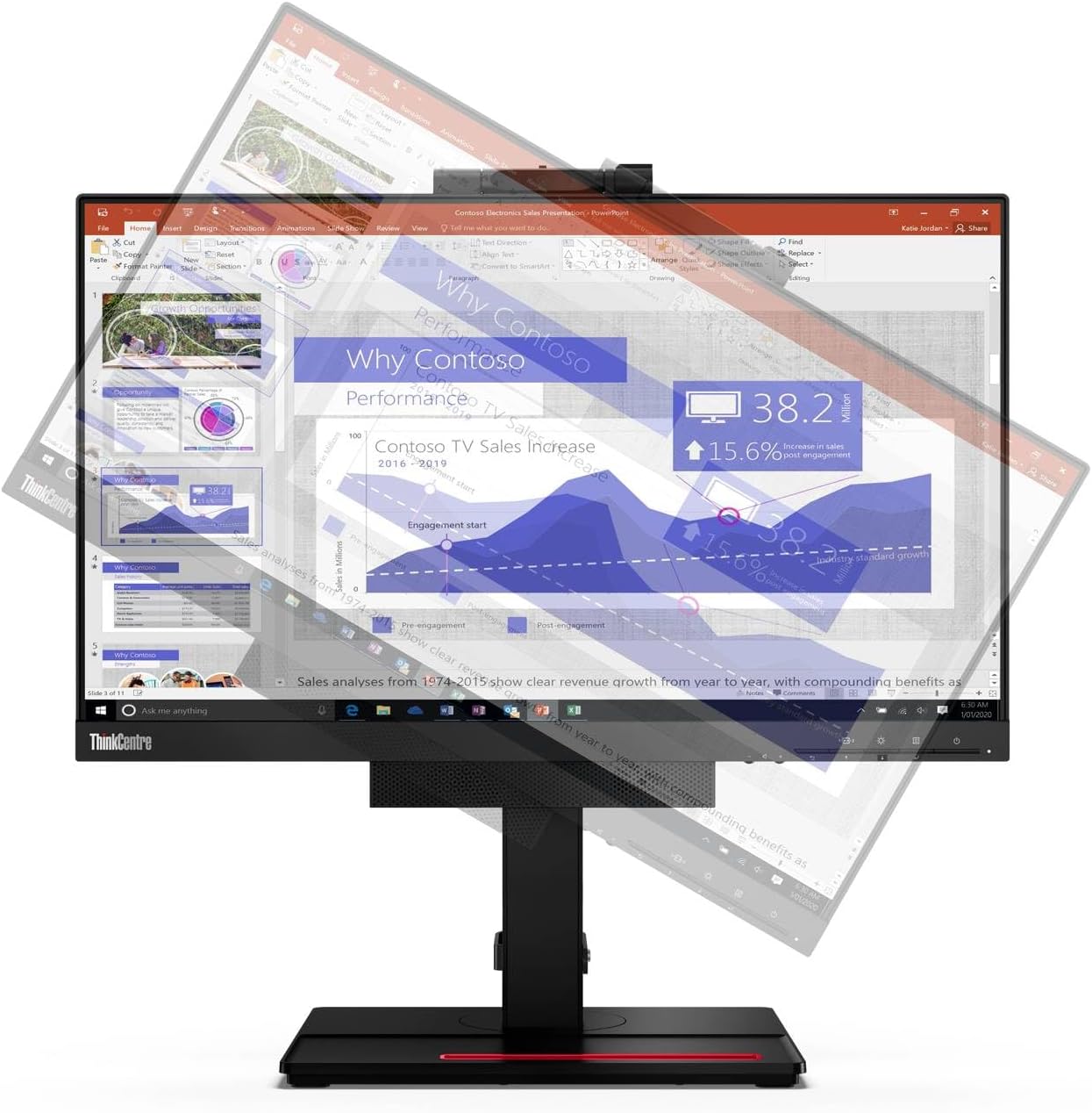 Lenovo ThinkCentre Tiny-in-One 24 Gen 4 23.8' Full HD WLED LCD Monitor - 16:9 - Black - 24' Class - in-Plane Switching (IPS) Technology - 1920 x 1080-16.7 Million Colors - 250 Nit - 4 ms w