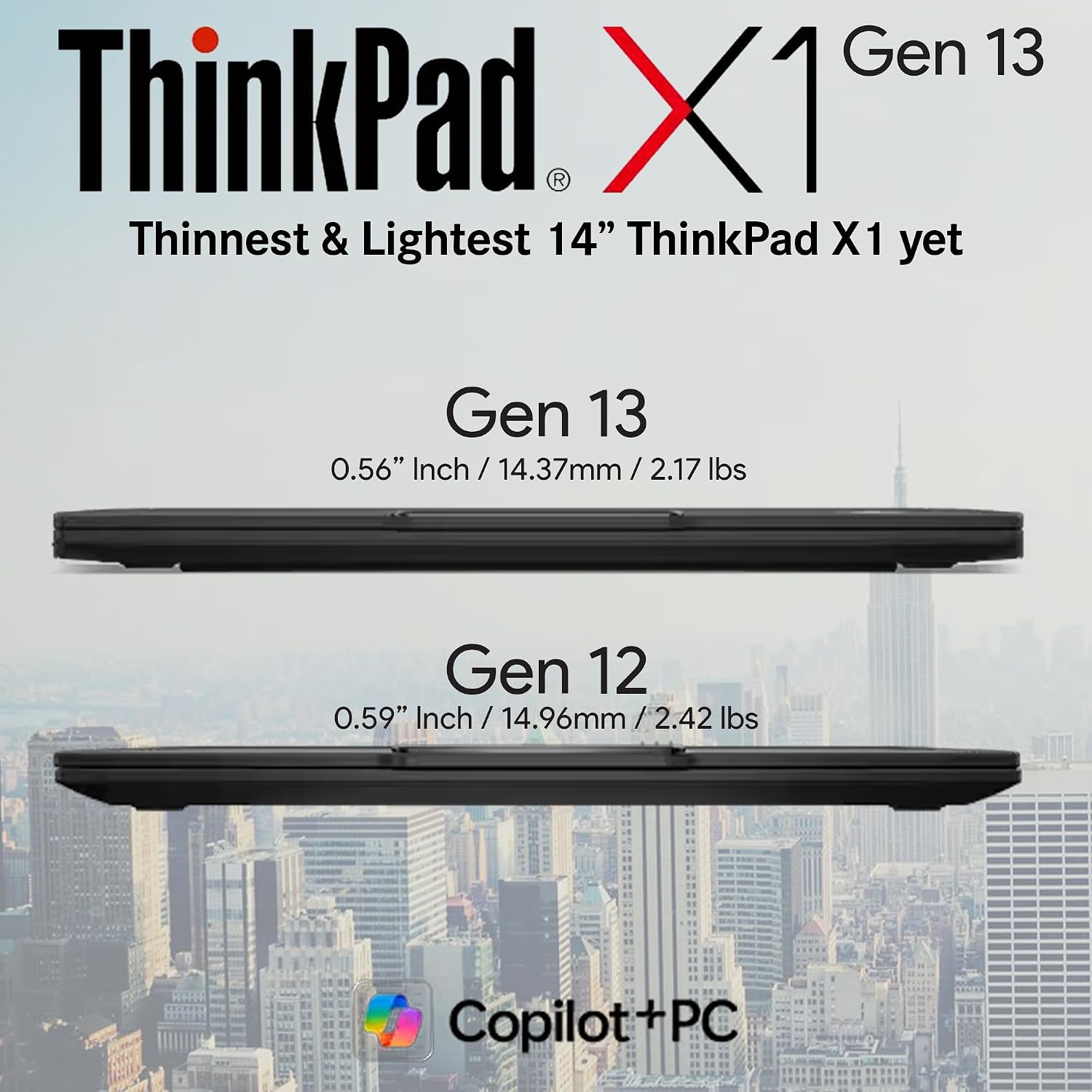 Lenovo ThinkPad X1 Carbon Gen 13 Touchscreen 14' Copilot+ PC Ultrabook - Intel Core Ultra 7 265U - 32 GB - 1 TB SSD - English Keyboard - Black Paint - Intel Chip - 1920 x 1200 - Windows 11 Pro