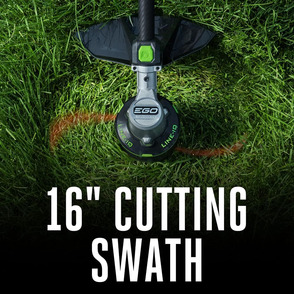 EGO POWER+ String Trimmer, Battery Powered, 16' Trimmer for Weeds and Grass with POWERLOAD, LINE IQ, Telescopic Carbon Fiber Shaft, Battery and Charger Not Included - ST1620T