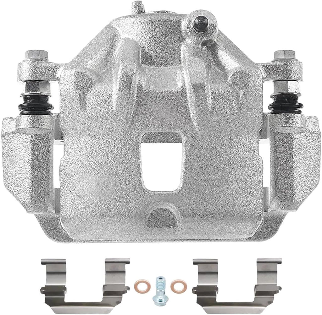 Detroit Axle - Front Brake Calipers for 07-10 Hyundai Elantra Kia Magentis, 06-10 Sonata Optima Disc Brake Calipers with Brackets Assembly 2006 2007 2008 2009 2010 Replacement