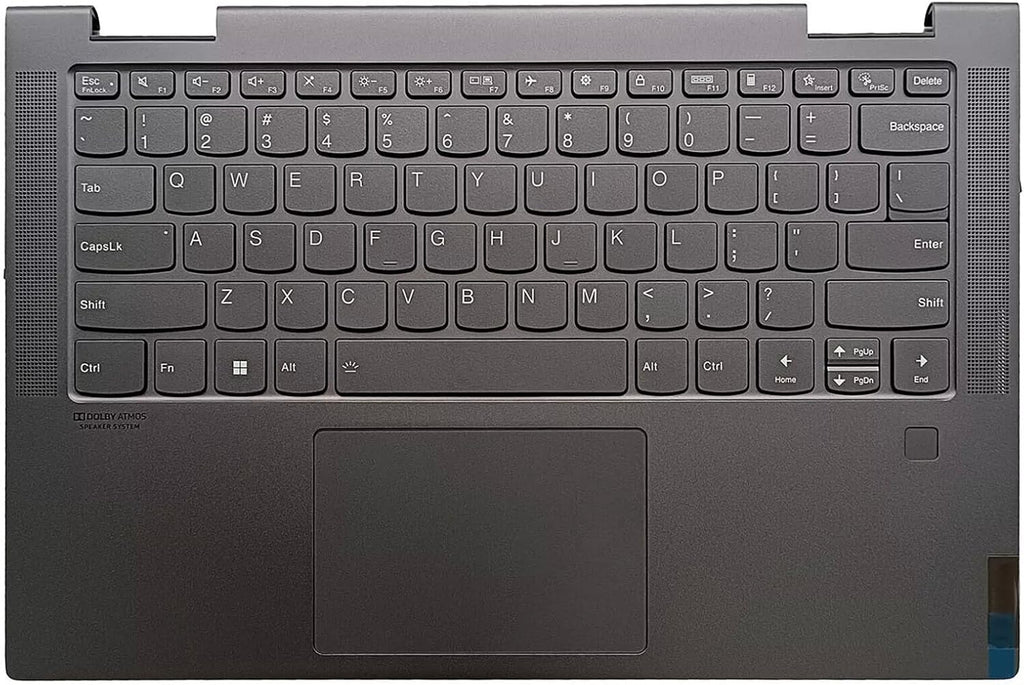 New Replacement for Lenovo Yoga 7-14ITL5 82BH 7 14ITL5 7-14 Laptop Upper Case Palmrest Backlit Keyboard Touchpad Assembly Part 5CB1A16224 AM1RW000100 (Gray)