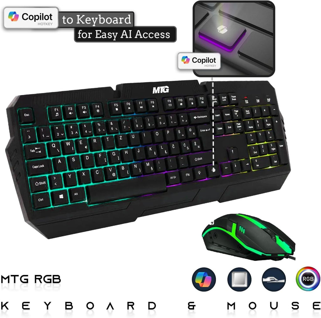TechMagnet Nova Gaming Desktop PC Bundle with Core i7 32GB RAM 1TB SSD 27 inch Monitor GTX 1660S Graphics RGB Keyboard with AI-Enabled Copilot Key Mouse Headphones Webcam Windows 11 (Renewed)