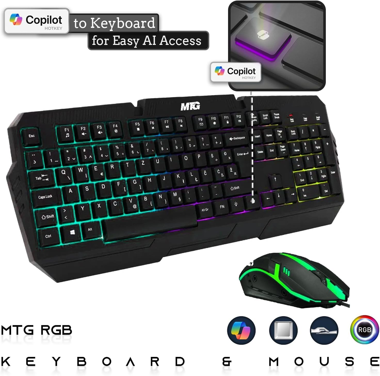 TechMagnet Nova Gaming Desktop PC Bundle with Core i7 32GB RAM 1TBSSD 24 inch Curved Monitor GTX 1660S Graphic RGB Keyboard with AI-Enabled Copilot Key Mouse Headphones Webcam Windows 11(Renewed)