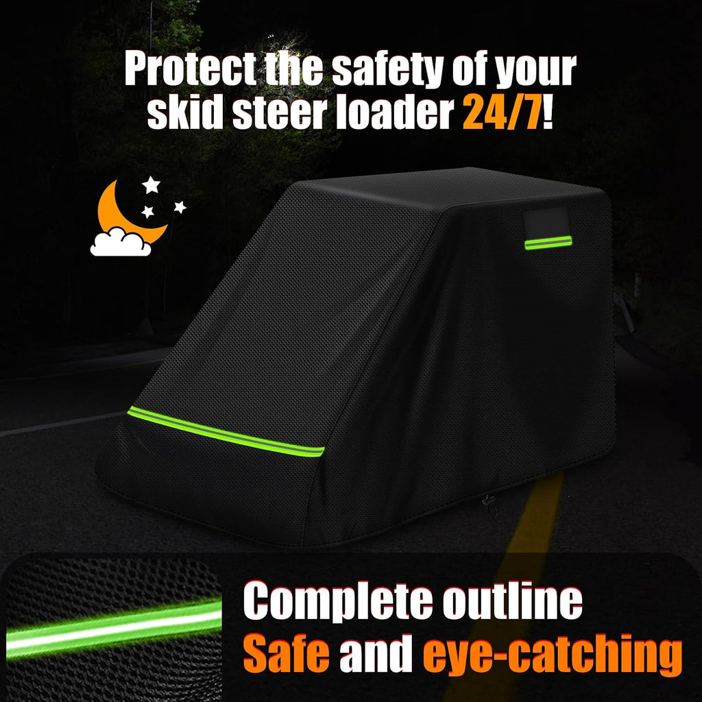 Skid Steer Loader Cover, Suitable for Bobcat Z2/650, Kubota SSV/SVL65/75, 600D Oxford Cloth Loader Cover, Waterproof, Windproof, UV Resistant