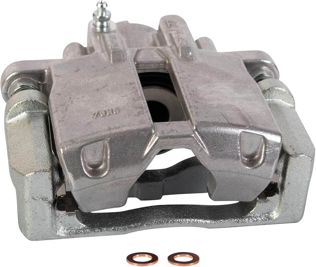 TRQ Rear Brake Pad and Rotor Set Ceramic Vented Rotors Calipers Compatible with 2003-2007 Cadillac CTS 2005-2011 STS