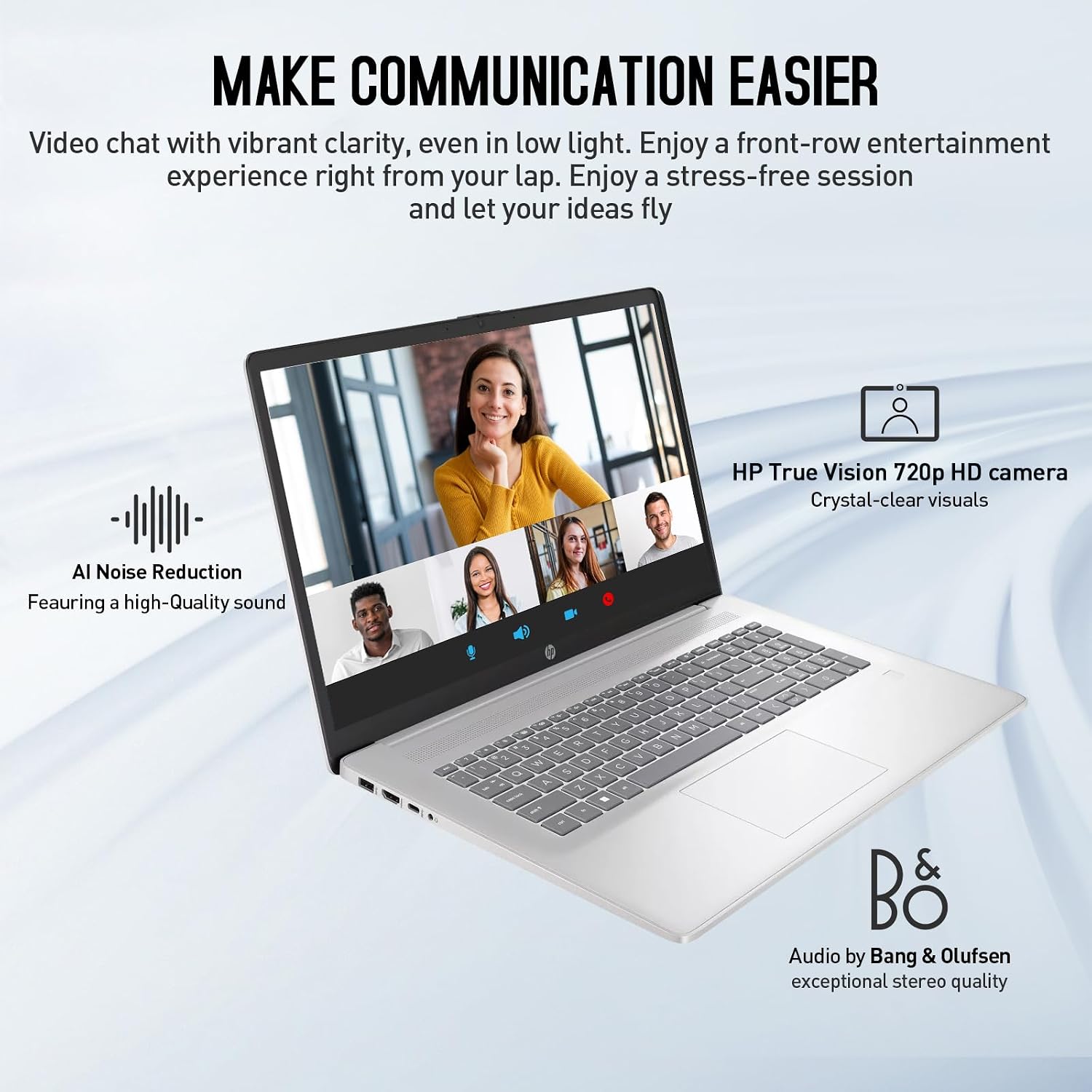 HP 17 Inch Laptop Touchscreen Computer, 17.3' HD+ Touch Screen Business Laptop PC, Intel Core i7, 32GB RAM 2TB SSD, Windows 11 Pro, Copilot AI, 10-Key Number Pad, Fingerprint