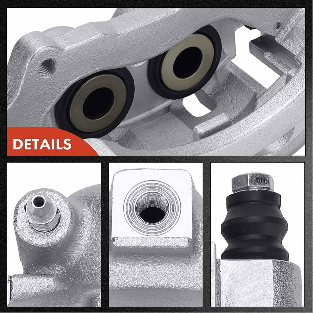 A-Premium Disc Brake Caliper Assembly with Bracket Compatible with Select Dodge Models - Ram 1500 2006-2008, Ram 2500/Ram 3500 2003-2008 - Rear Driver and Passenger, 2-PC Set