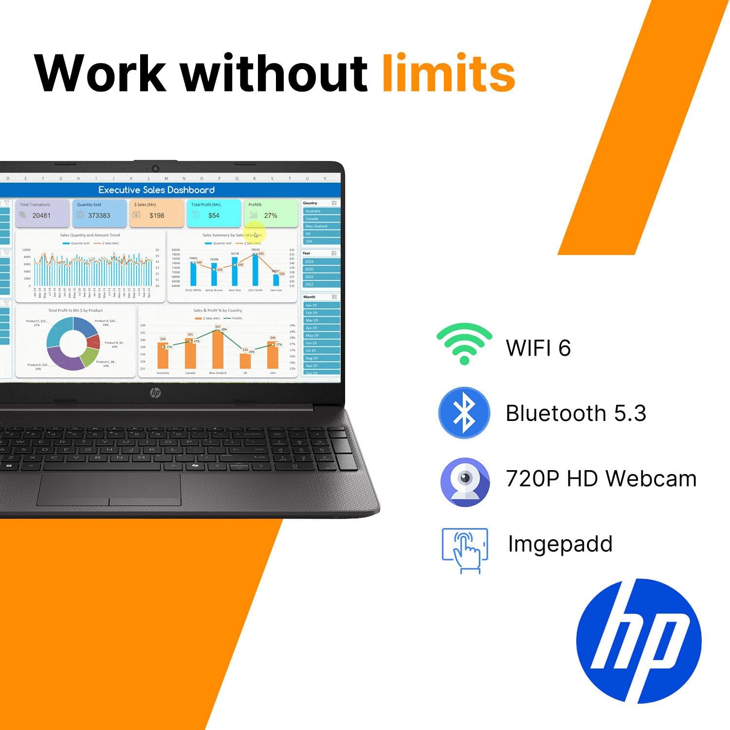 HP 15.6' FHD Laptop for Business & Student • 2026 Edition • Intel Core i3(Beats i7-1165G7) • 8GB RAM • 256GB PCIe SSD • Copilot AI • Wi-Fi 6 & Bluetooth 5 • Windows 11