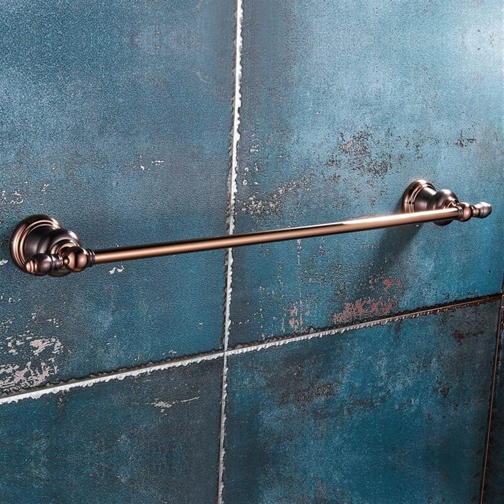Bathroom Hardware Set Brown Bronze Rose Gold Towel Rack Set Towel Bar Toilet Paper Holder Towel Ring Wall Mounted Bathroom Accessories Kit Wall Mounted,Single Glass(Single Lever)