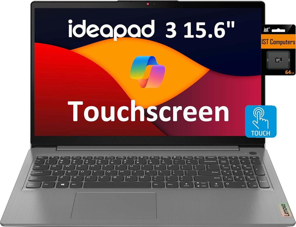 Lenovo IdeaPad 3 15.6' FHD Touchscreen Laptop (16GB RAM, 1TB SSD, Intel Core i3) for Home & College Student, Narrow Bezel, Webcam, 12-Hour Long Battery Life, NumPad, IST SD Card, Win 11 Home in S