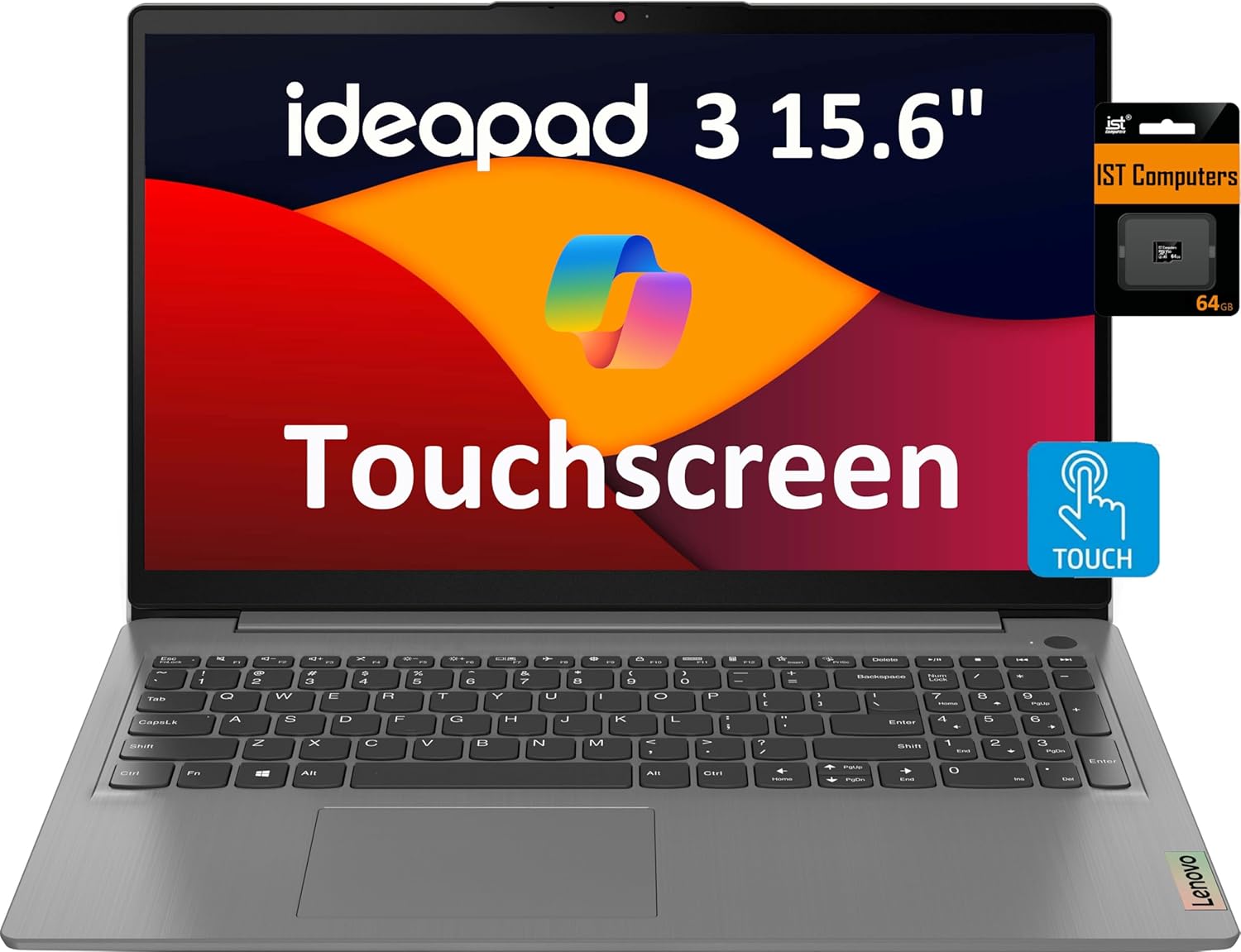 Lenovo IdeaPad 3 15.6' FHD Touchscreen Laptop (16GB RAM, 1TB SSD, Intel Core i3) for Home & College Student, Narrow Bezel, Webcam, 12-Hour Long Battery Life, NumPad, IST SD Card, Win 11 Home in S