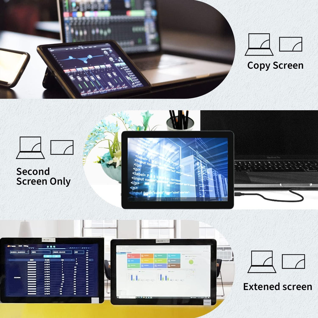 15.6 inch Capacitive Multi-Touch Screen Industrial Monitor, 16:9 Display 1920 x 1080P, Built-in Speakers, VGA & HD-MI Monitor for PC, POS, Small Business, Restaurant