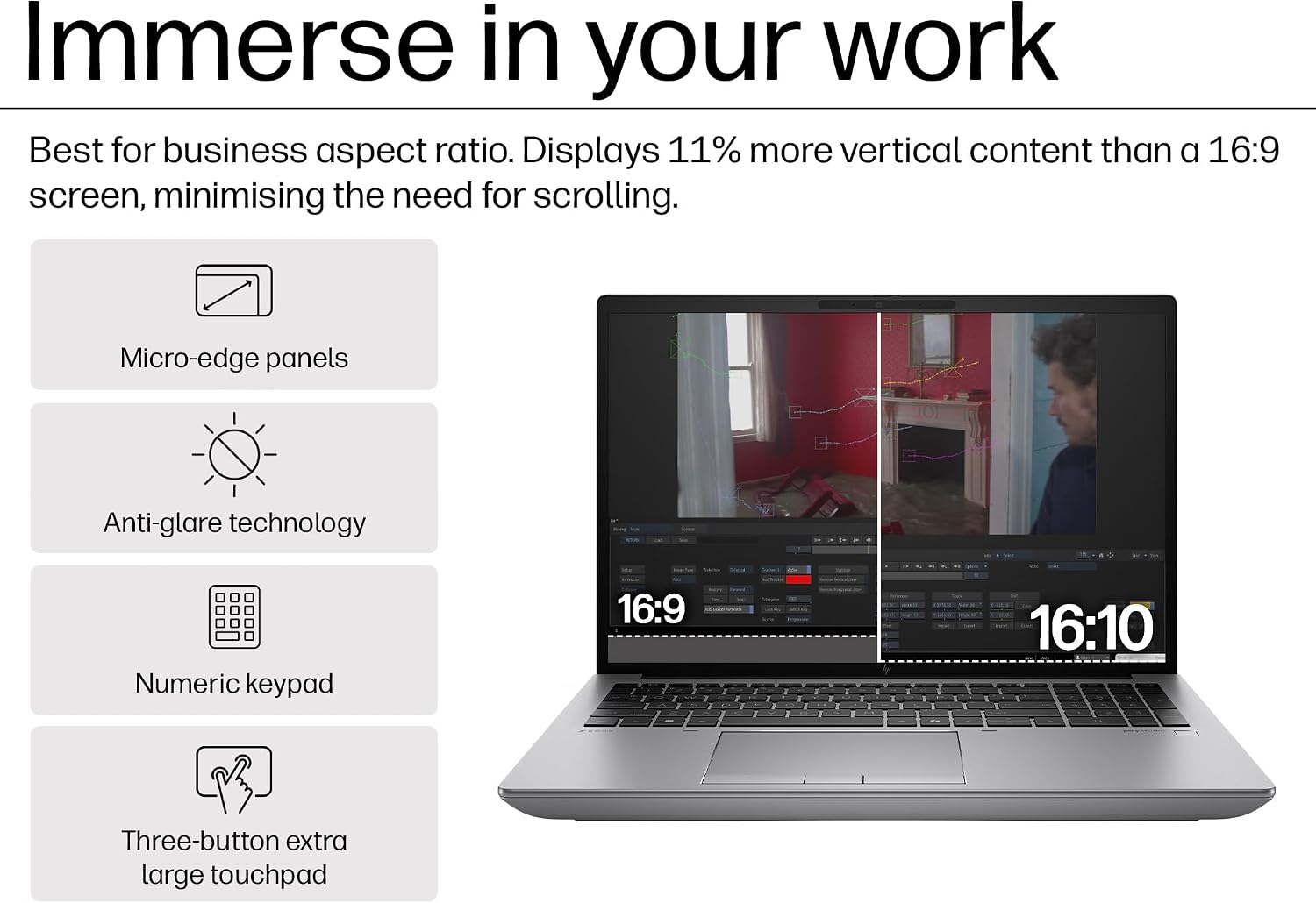 HP ZBook Fury 16 G11 Mobile Workstation Laptop (16' 4K UHD, NVIDIA RTX 2000 Ada 8GB, Intel 20-Core i7-13850HX, 32GB DDR5 RAM, 1TB SSD) for Engineer, Designer, IR Webcam, 2x Thunderbolt 4, Win 11 Pro