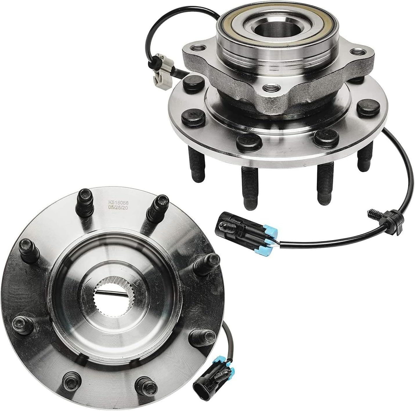 Detroit Axle - Front Wheel Bearing Hub Brake Kit for Chevy Silverado GMC Sierra 1500 2500 3500 HD Suburban Avalanche Yukon XL 2500 Hummer H2, Brake Rotors Wheel Hub Brake Pads Lug Nuts