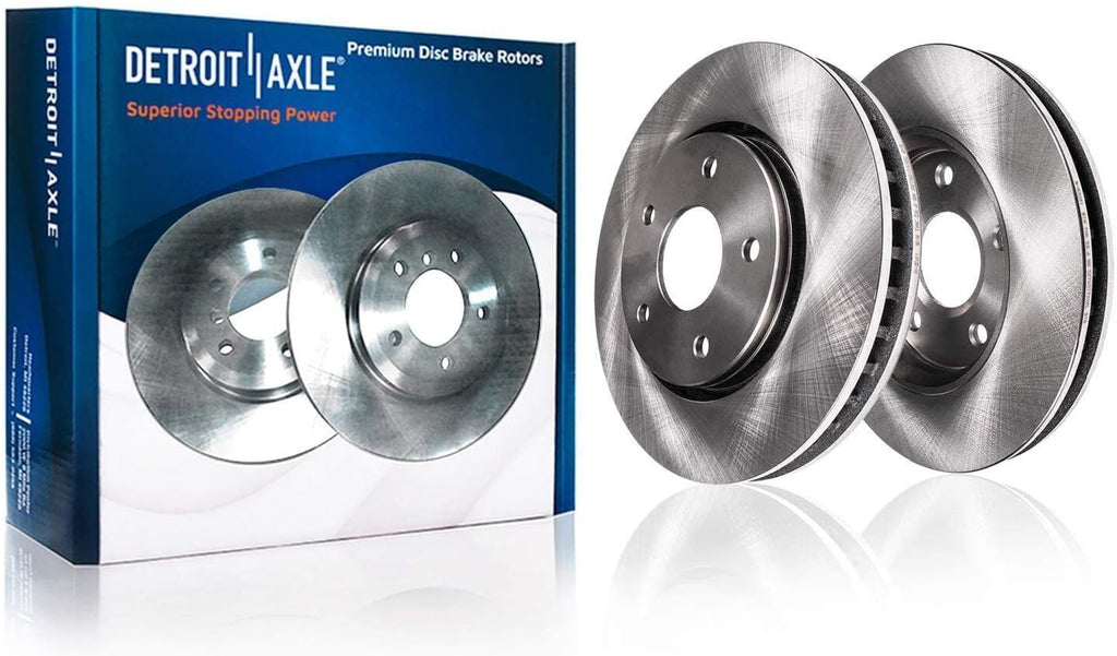 Detroit Axle - 32pc Rear Brake Kit Lug Nuts for Impala Malibu Lacrosse Regal XTS Allure Disc Brake Rotors Brakes Pads 24pc Wheel Lug Nuts w/key Replacement