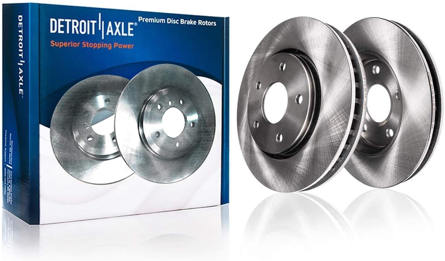 Detroit Axle - 32pc Rear Brake Kit Lug Nuts for Impala Malibu Lacrosse Regal XTS Allure Disc Brake Rotors Brakes Pads 24pc Wheel Lug Nuts w/key Replacement