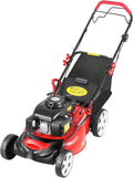 20 Inch Self Propelled Gas Lawn Mower, 140CC 5HP GasEngine Lawn Mower with Bagger, 4-Stroke Single-Cylinder Walk-Behind Push Mower