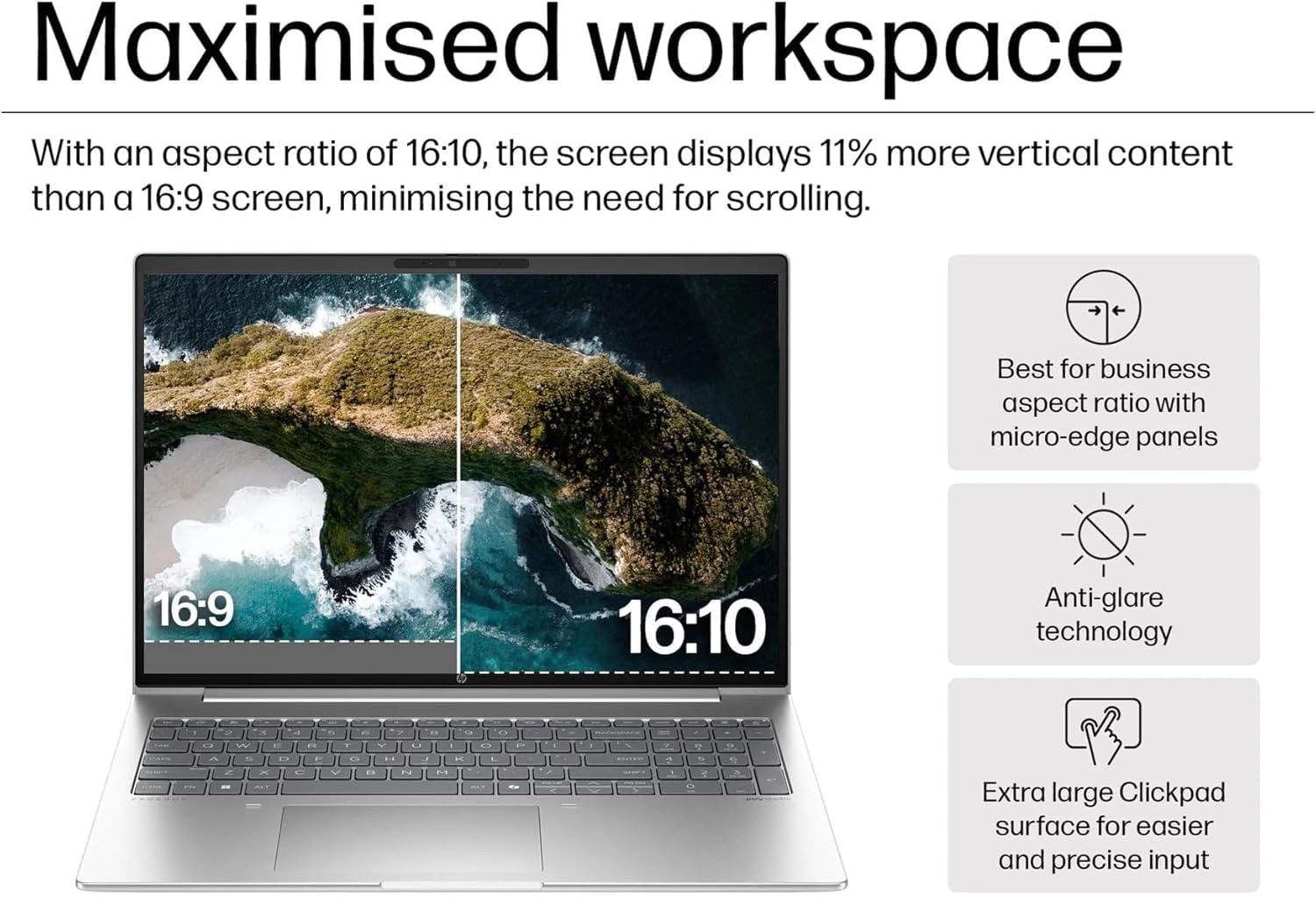 HP ProBook 460 G11 Business AI PC Laptop (16' FHD+, Intel 12-Core Ultra 7 155U, 64GB DDR5 RAM, 2TB SSD), HP Wolf Security, Backlit Numeric KB, Fingerprint, 1080p FHD Webcam, Ethernet, Win 11 Pro