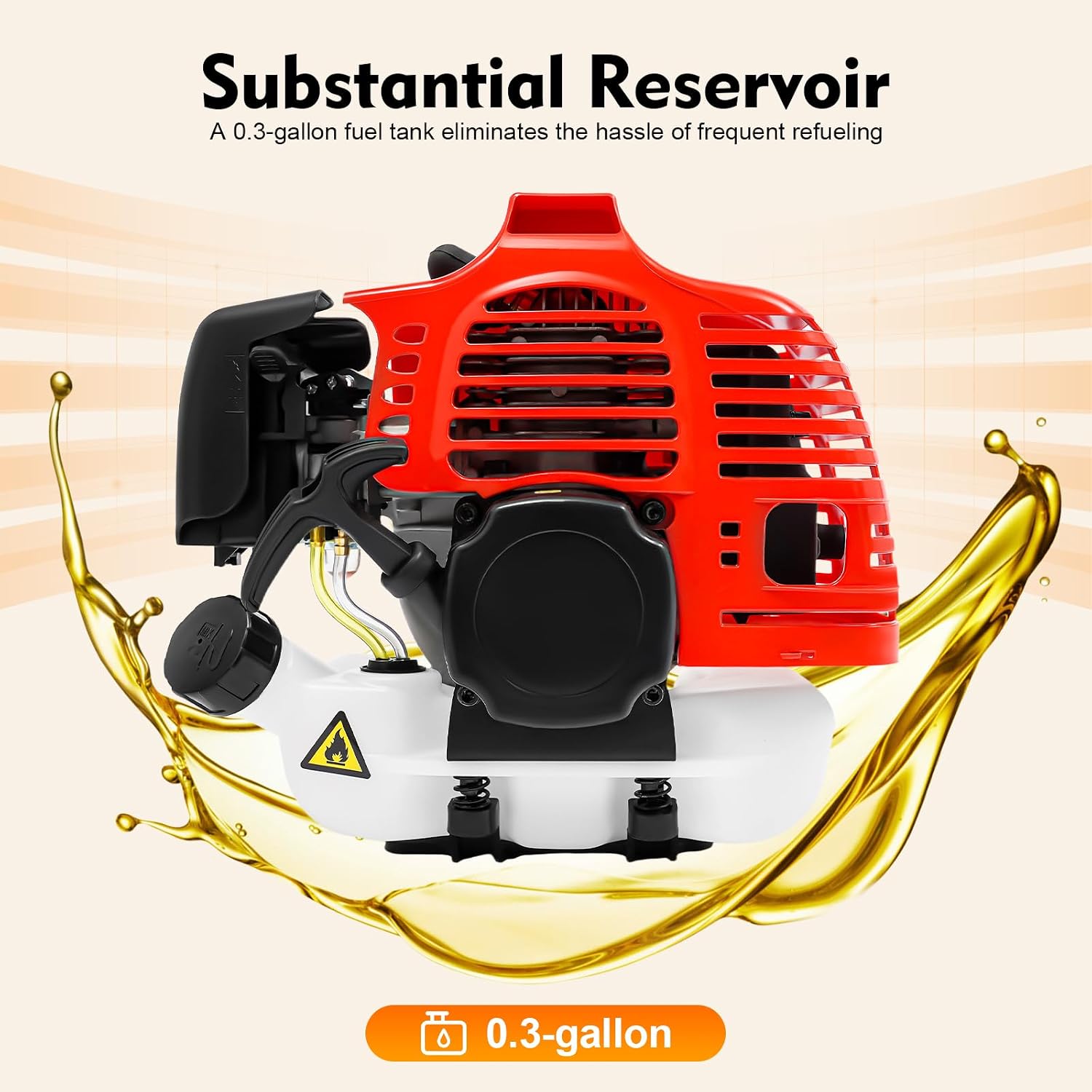 Gas Weed Eater,51.7CC 2-Strokes Cutter Grass Trimmer 4 in 1 Lawn Mower Pruner Tool Multi Garden Tools Brush Cutter, Gas Hedge Trimmer,Pole Saw with Extension Pole, for Lawn Garden Tree Trimming