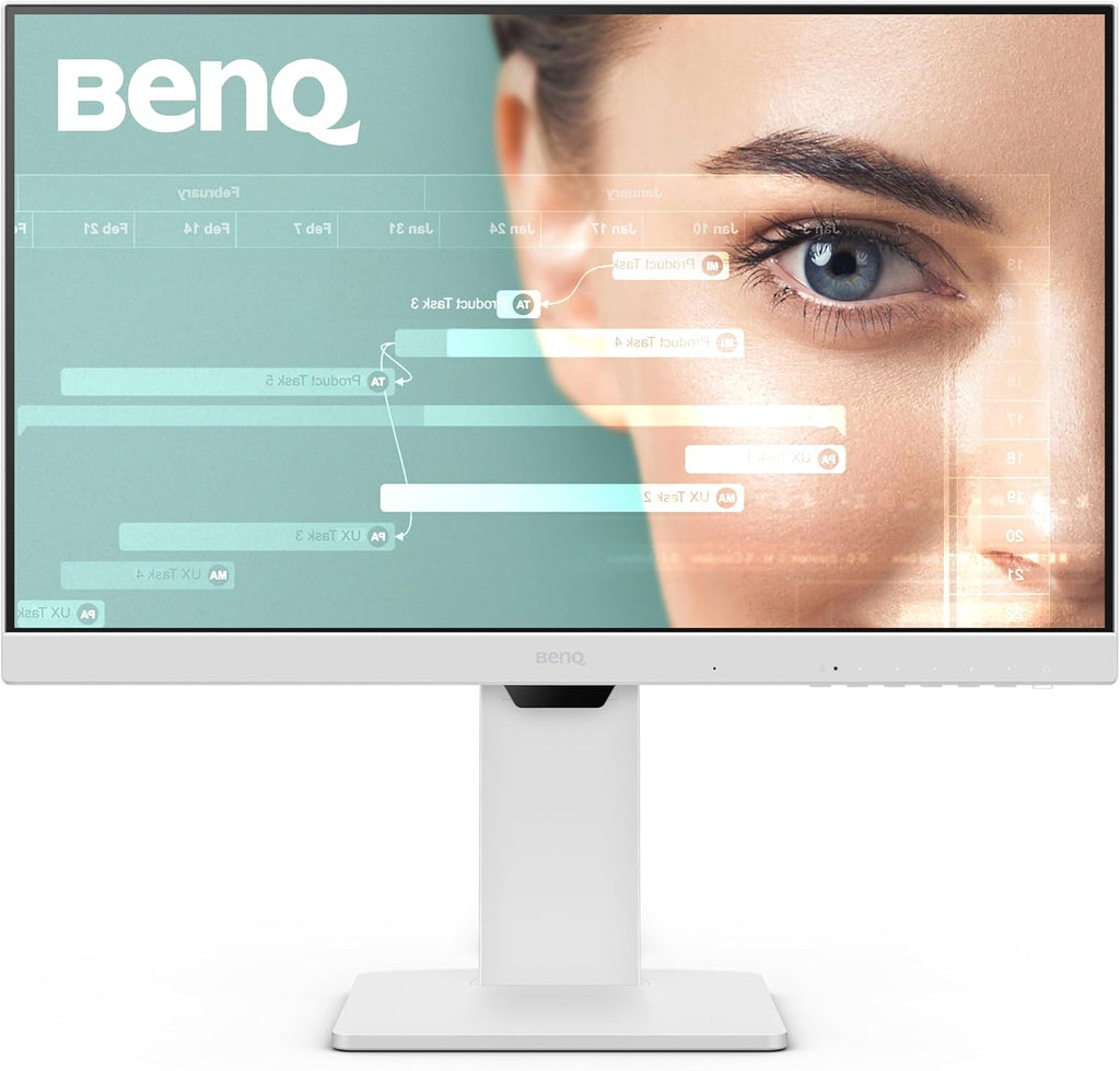 BenQ GW2486TC Office USB hub Monitor 24' 1080p | Coding Mode | IPS | Eye-Care Tech | Adaptive Brightness | Height Adjustable | White Monitor | Noice-Cancelling Mic | Daisy Chain | USB-C (Renewed)