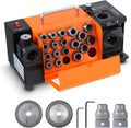VEVOR Drill Bits Sharpener, 3-20mm Drill Bits Grinder Sharpener, Lip Relief Angle & 95°-135° Point Angle Adjustable Drill Bit Re-Sharpener, Portable Sharpening Machine with 18 Collets, CBN & SDC Wheel