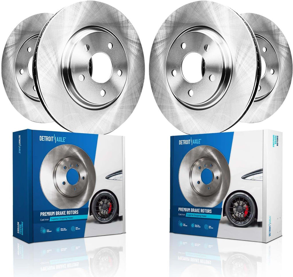 Detroit Axle - Brake Rotors for 2003 2004 2005 2006 2007 2008 2009 2010 2011 Lincoln Town Car [Sedan], Front and Rear Disc Brake Rotors Replacement: 12.01 inch Front 11.61 inch Rear Rotors
