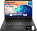 HP 14 Inch Laptop Student Business, Intel Dual-Core N4120, 16 GB RAM, 384 GB Storage(128GB eMMC+256GB MSD), Webcam, HDMI, WiFi, 1-Year Office 365 & Windows 11 Pro, w/Accessories