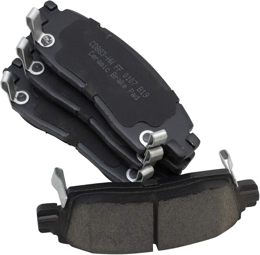 TRQ Rear Brake Pad and Rotor Set Ceramic Calipers Compatible with 2002-2009 Chevrolet Trailblazer GMC Envoy XL XUV 2002-2006 EXT 2004-2006 SSR 2004-2007 Buick Rainier 2002-2004 Oldsmobile Bravada