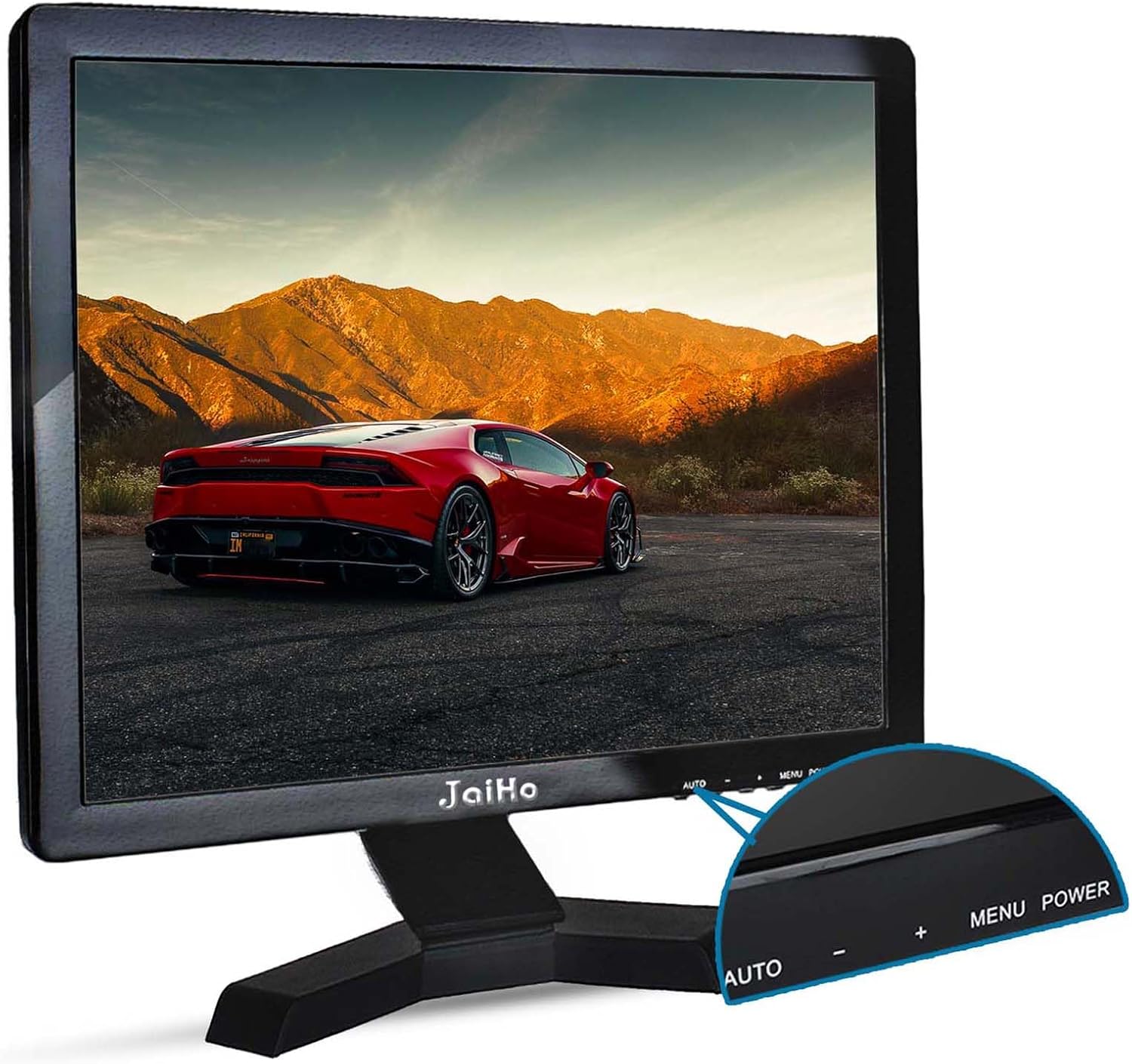 JaiHo 17-Inch 4:3 Security Monitor, 1280x1024 No Image Stretching CCTV Screen with Metal Housing, BNC HDMI VGA AV USB Input, Industrial Display with Built-in Speakers Remote Control & VESA Mount