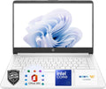 HP 14' Laptop, Intel Dual-Core CPU, 32GB RAM, 512GB SSD, Soft White Finish, HD Display, Windows 11, Microsoft 365 Web Apps with 1TB OneDrive