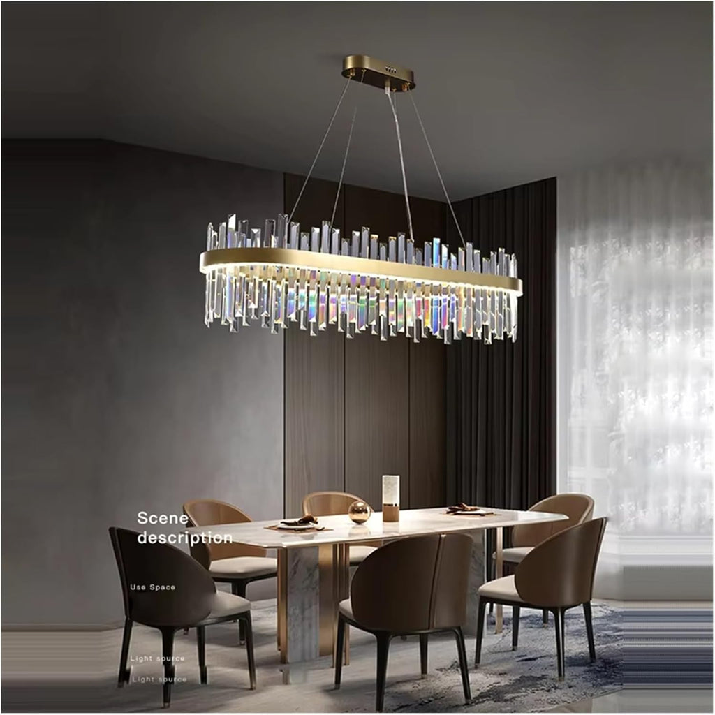 LED Postmodern Gold Silver Crystal Designer Hanging Chandelier Lighting Suspension Luminaire Lampen for Foyer,Dining Light Fixtures