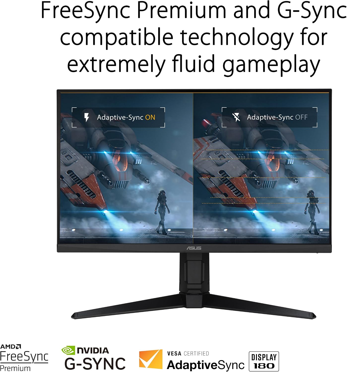 ASUS TUF Gaming 27' 1080P Monitor (VG279QL3A) - Full HD, 180Hz, 1ms, Fast IPS, Extreme Low Motion Blur, FreeSync Premium, G-SYNC Compatible, Speakers, DisplayPort, Height Adjustable, 3 Year Warranty