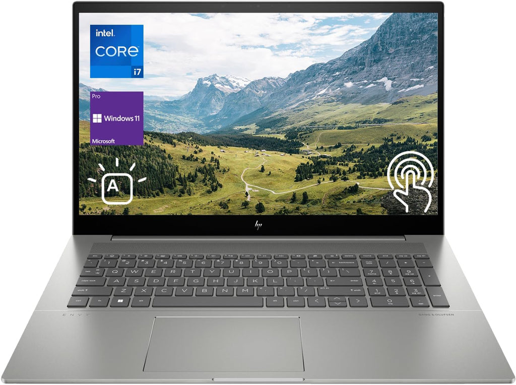HP 2023 Envy Laptop, 17.3' FHD Touchscreen, 13th Gen Intel Core i7-13700H Processor, 32GB RAM, 1TB PCIe SSD, Webcam, HDMI, Backlit KB, SD Card Reader, Wi-Fi 6, Windows 11 Pro, Grey