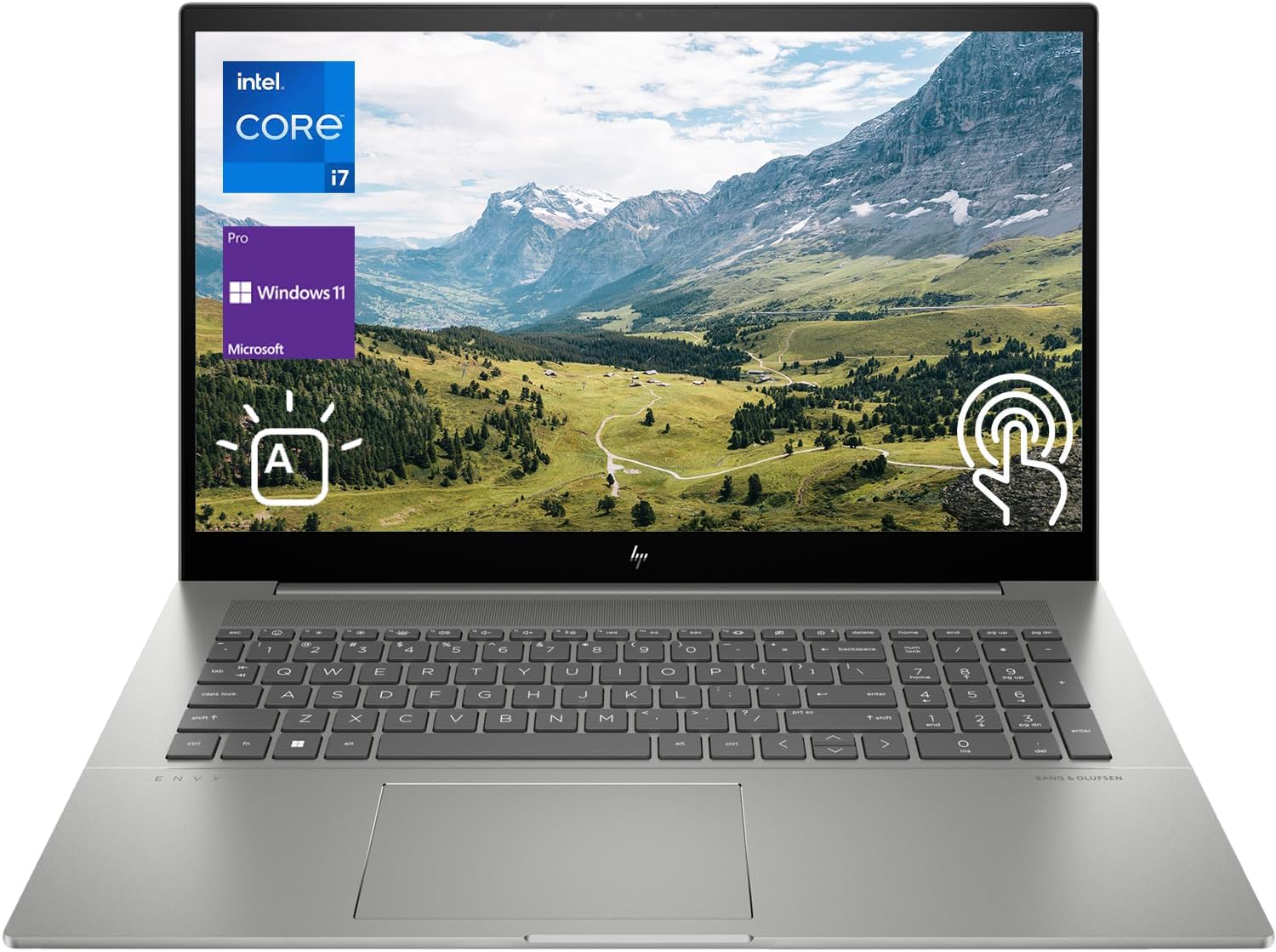 HP 2023 Envy Laptop, 17.3' FHD Touchscreen, 13th Gen Intel Core i7-13700H Processor, 32GB RAM, 1TB PCIe SSD, Webcam, HDMI, Backlit KB, SD Card Reader, Wi-Fi 6, Windows 11 Pro, Grey