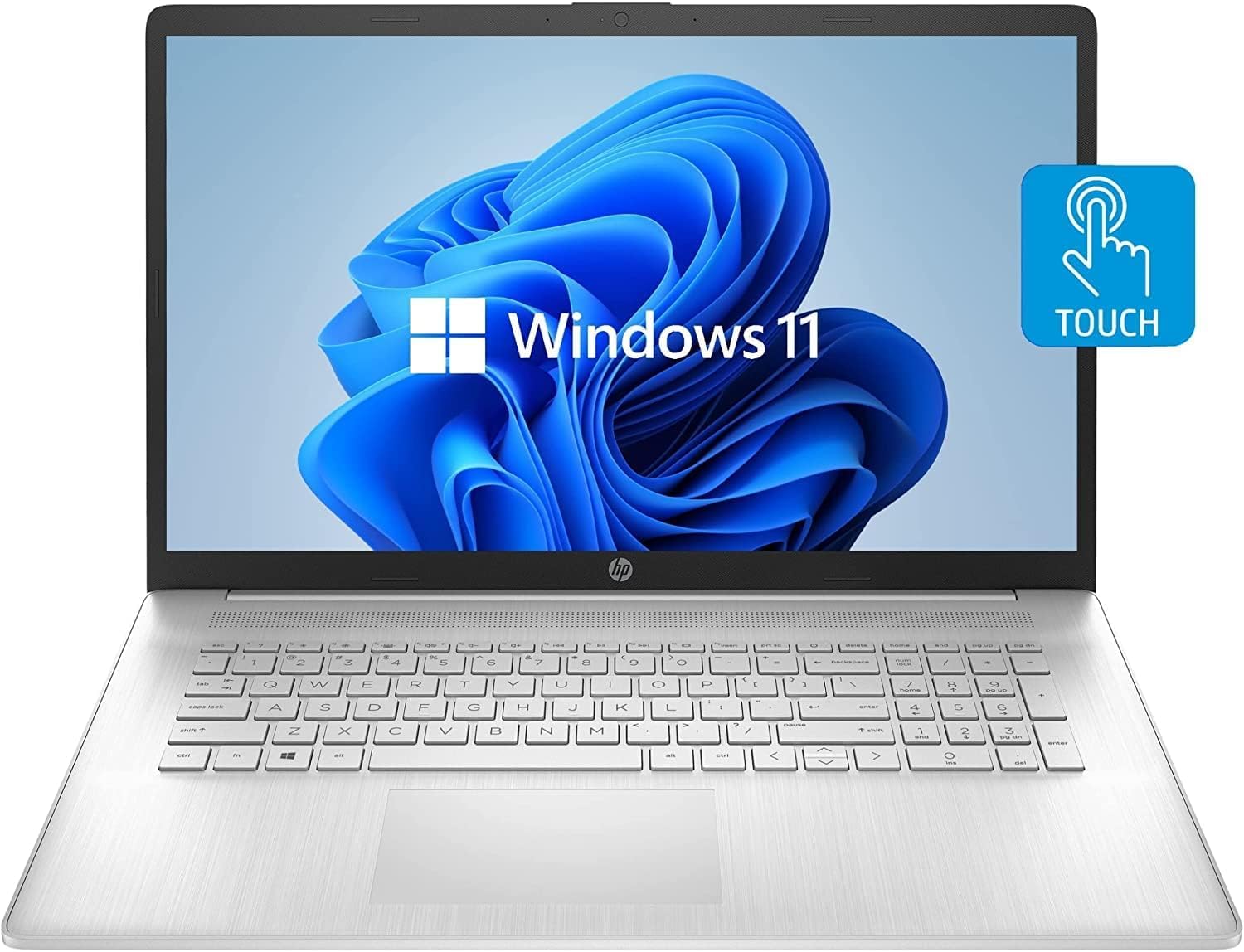 HP 2023 17 Laptop, 17.3' HD+ Touchscreen, Intel Core i7-1355U Processor, 64GB RAM, 2TB SSD, Webcam, HDMI, Backlit Keyboard, Wi-Fi, Windows 11 Home, Silver